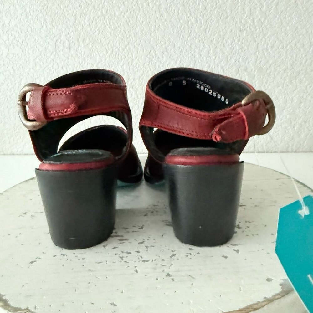 Lane Robin Mule Red Cowboy Boots Womens Western Short Ankle Snip Toe Size 5 - Picture 5 of 12